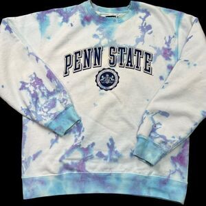 Big Cotton Penn State Tie Dye Sweatshirt Mens M Athleisure Crew Neck Long Sleeve